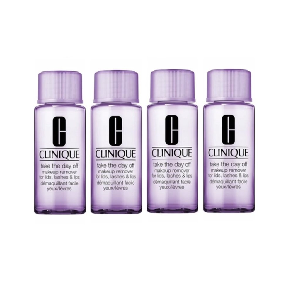 Bundle of 4 - CLINIQUE Take The Day Off Makeup Remover For Lids Lashes Lips